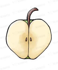 切ったリンゴ(青)