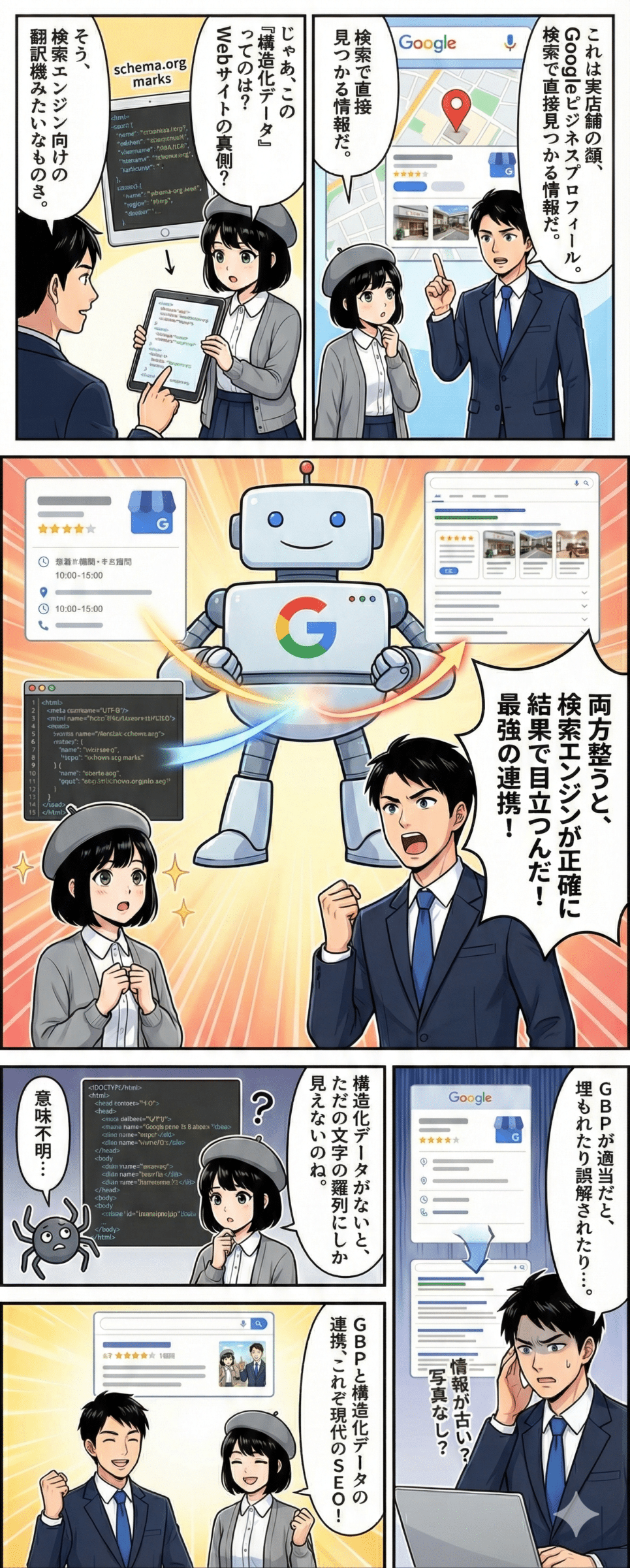 「漫画で解説」Googleの「AIモード」で選ばれる!ウェブサイト運営で大切な3つのこと 32 gbp manga scaled