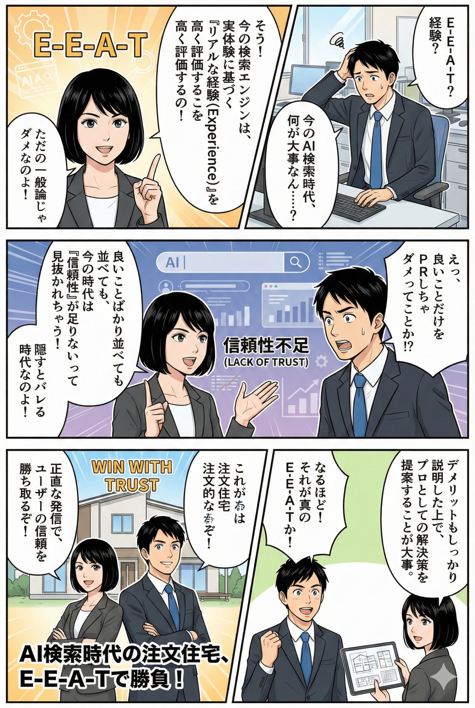 【漫画でわかる】「良いところ」より「悪いところ」が知りたい?――令和のユーザーが『デメリット』を検索し続ける理由と、選ばれるための伝え方 14 Gemini Generated Image 1bgbz71bgbz71bgb 2 scaled
